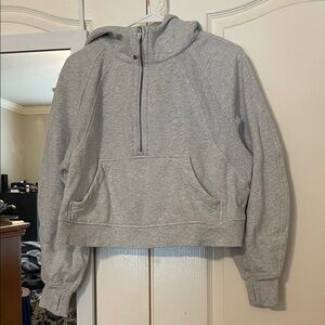 Lululemon Heather Gray Half-Zip Hoodie M/L
